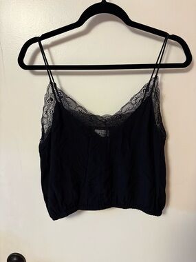 Wilfred Black Lace Trim Cami